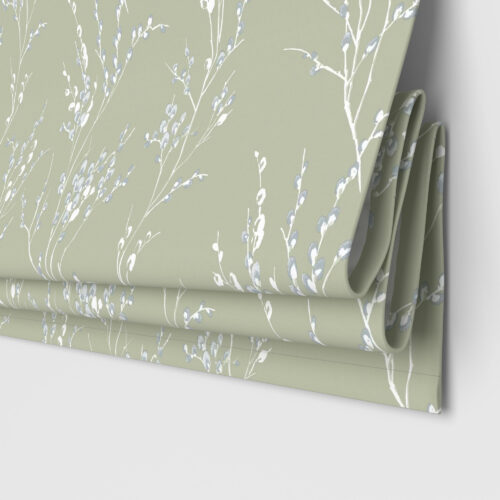 Laura Ashley Pussy Willow Moss Green Motorised