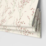 Laura Ashley Pussy Willow Winter Cranberry Red Motorised