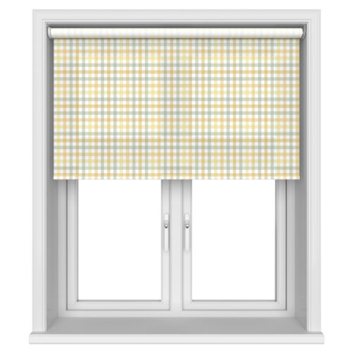Laura Ashley Cove Check Ochre Motorised