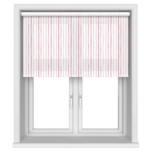 Laura Ashley Painterly Stripe Pink Motorised