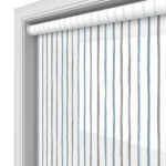Laura Ashley Painterly Stripe Pale Steel Motorised