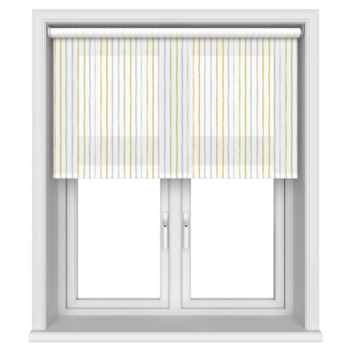 Laura Ashley Painterly Stripe Yellow Motorised