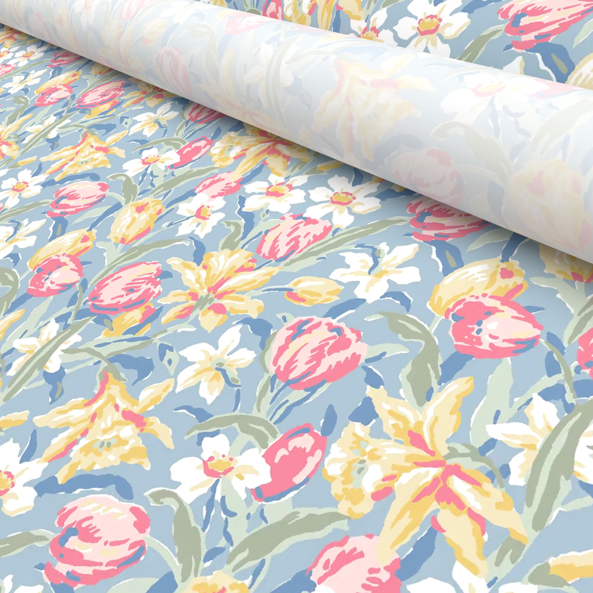 Laura Ashley Tulips China Blue Motorised - Image 5