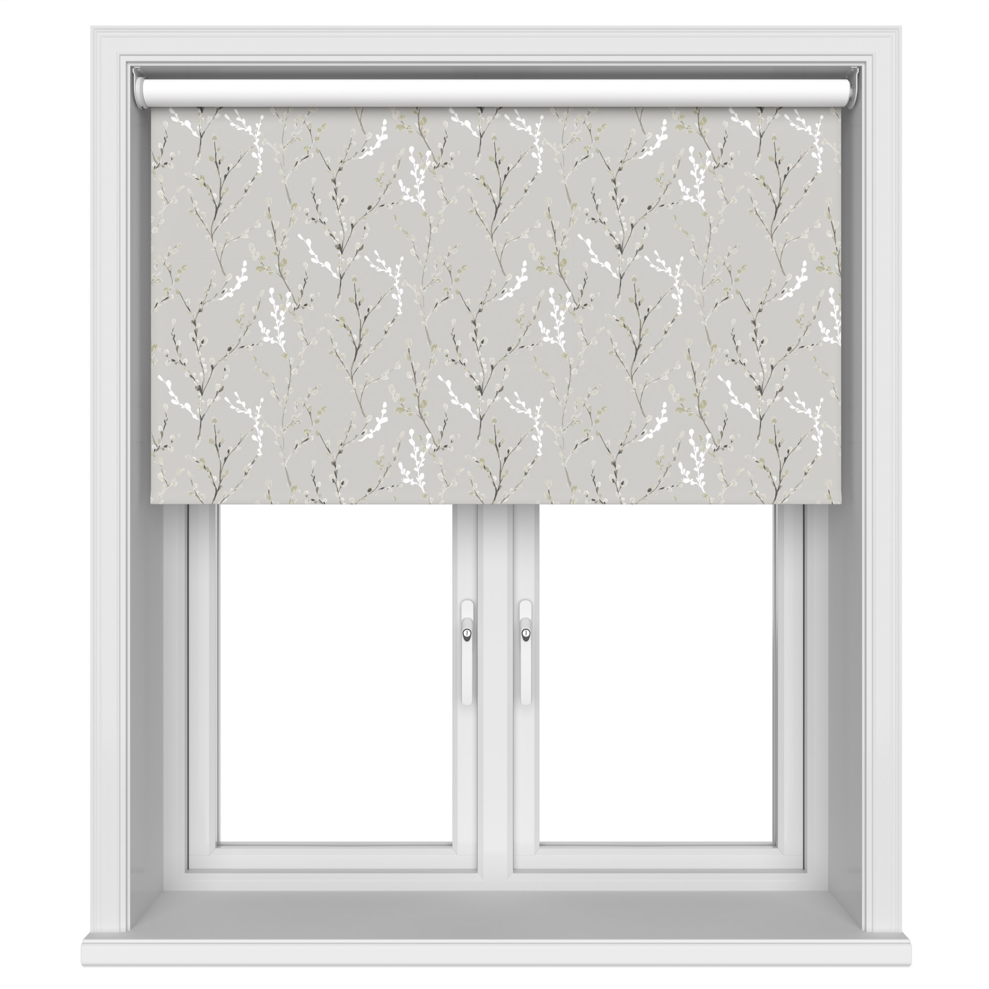 Willow Birch White Blackout Motorised