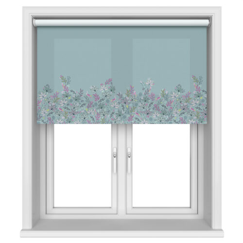 Sara Miller Botanic Paradise Border Dusky Blue Motorised