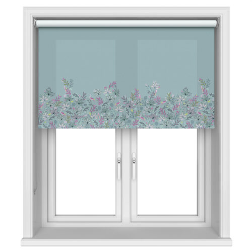 Sara Miller Botanic Paradise Border Dusky Blue