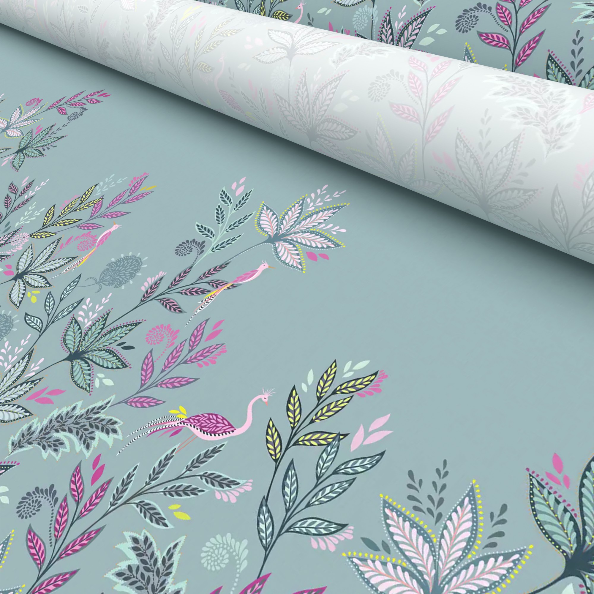 TwistFit Sara Miller Botanic Paradise Border Dusky Blue - Image 5