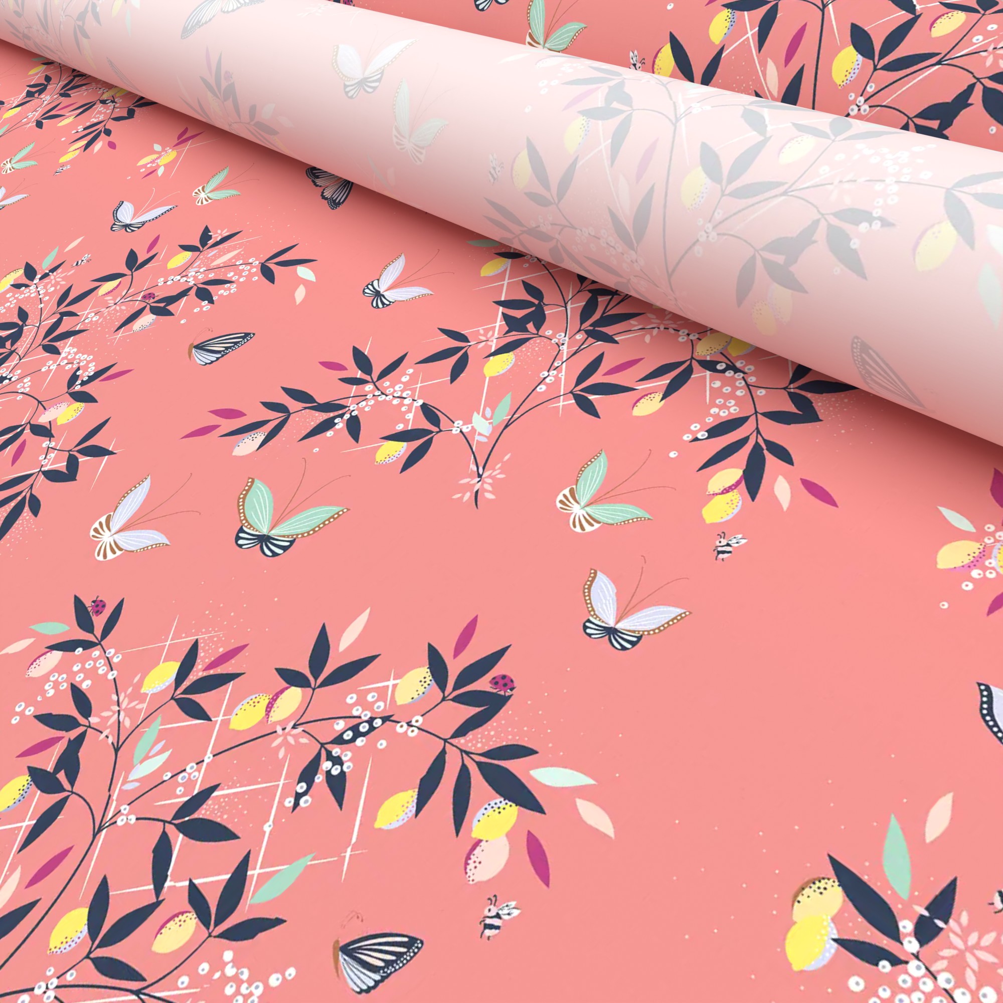 TwistFit Sara Miller Butterflies & Trellis Peach - Image 5