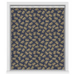 Sara Miller Etched Leaves Deep Navy Motorised