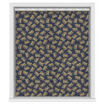 Sara Miller Etched Leaves Deep Navy