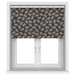 Sara Miller Etched Leaves Deep Navy Motorised