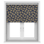 Sara Miller Etched Leaves Deep Navy