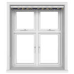 Sara Miller Etched Leaves Deep Navy