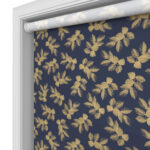 Sara Miller Etched Leaves Deep Navy Motorised