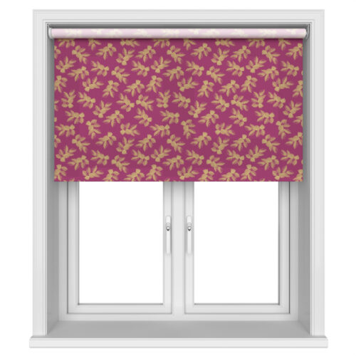 Sara Miller Etched Leaves Fuchsia Motorised