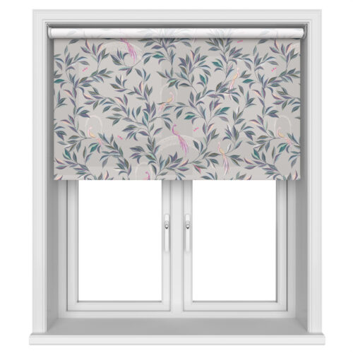Sara Miller Ornamental Peacock Warm Grey Motorised