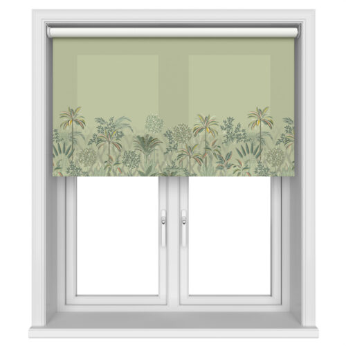 Sara Miller Palm Garden Border Soft Olive Motorised