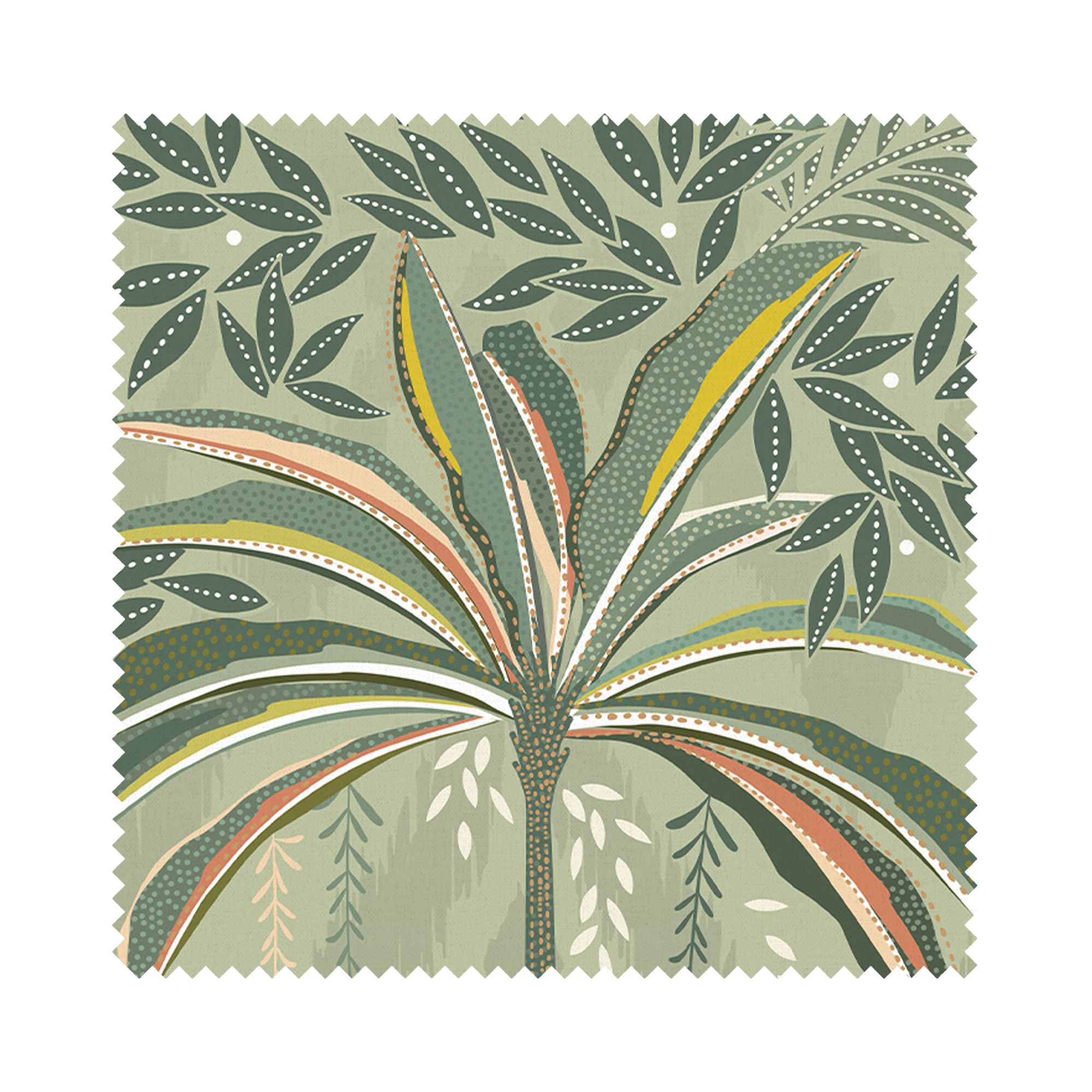 TwistFit Sara Miller Palm Garden Border Soft Olive - Image 6
