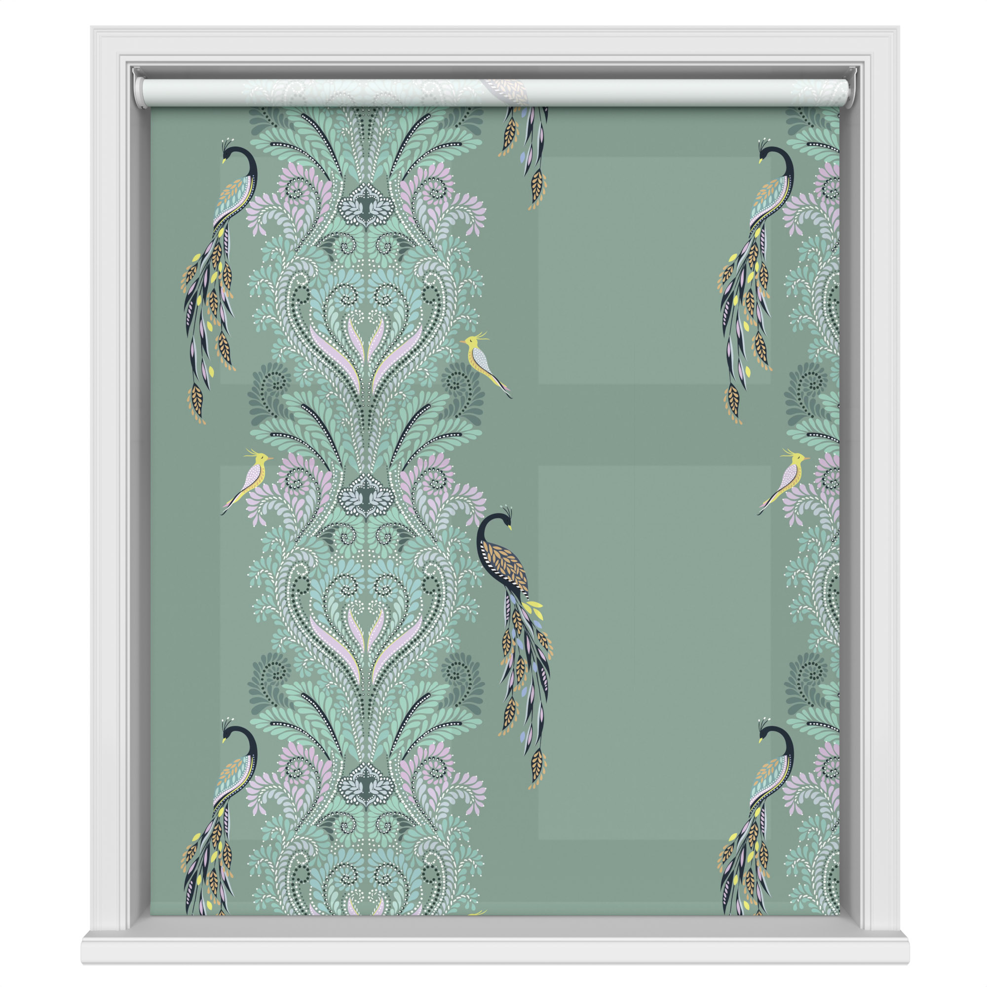 Sara Miller Peacock Filigree Sage Green Motorised - Image 2