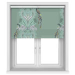 Sara Miller Peacock Filigree Sage Green Motorised