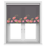 Sara Miller Peony Border Dark Grey Motorised