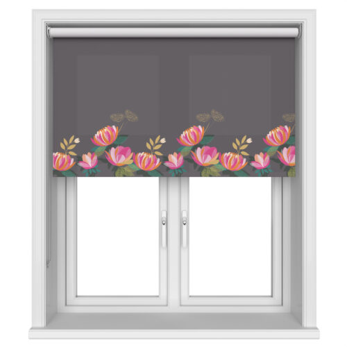 Sara Miller Peony Border Dark Grey