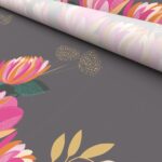 Sara Miller Peony Border Dark Grey Motorised