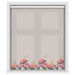 Sara Miller Peony Border Pale Grey Motorised