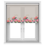 Sara Miller Peony Border Pale Grey Motorised