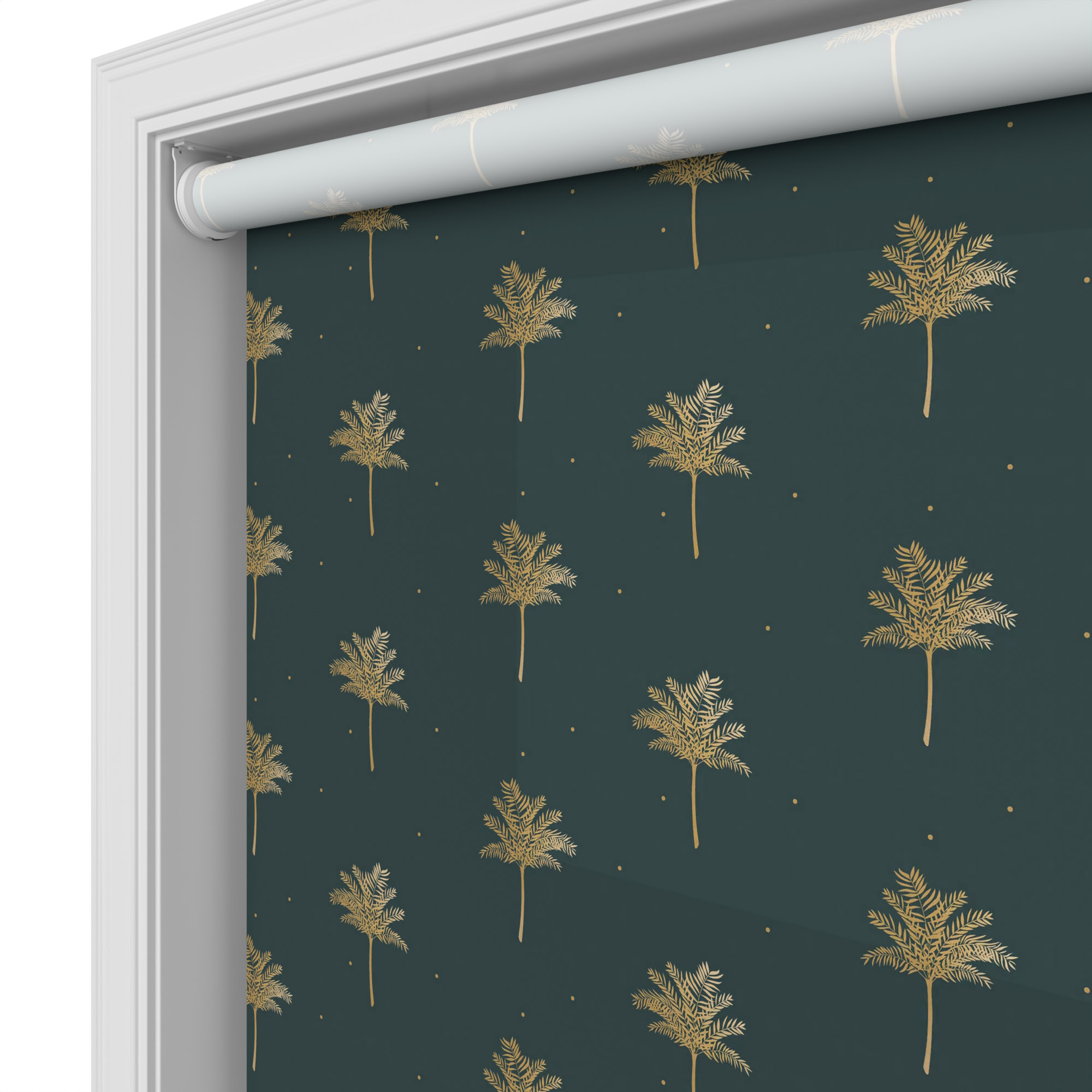 Sara Miller Small Palm Tree Forest Green Motorised - Image 4