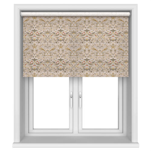 William Morris At Home Strawberry Thief Ochre Motorised
