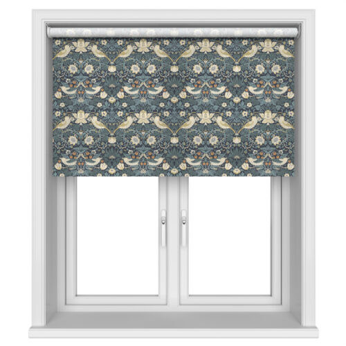 William Morris At Home Strawberry Thief Indigo Motorised