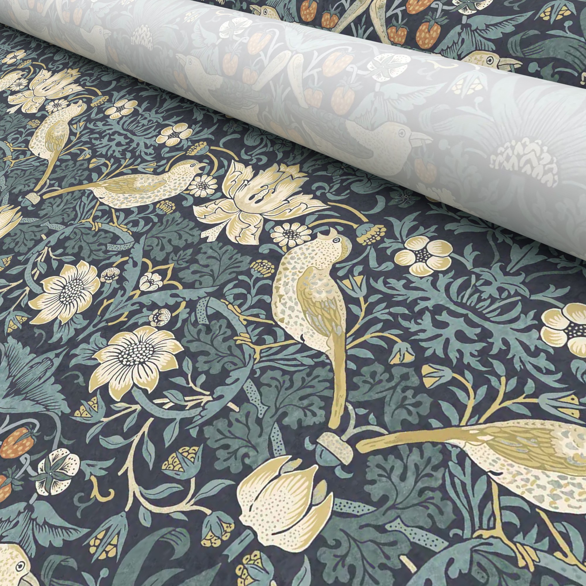TwistFit William Morris At Home Strawberry Thief Indigo - Image 6