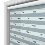 Sophie Allport Whale Stripe Deep Duckegg Motorised
