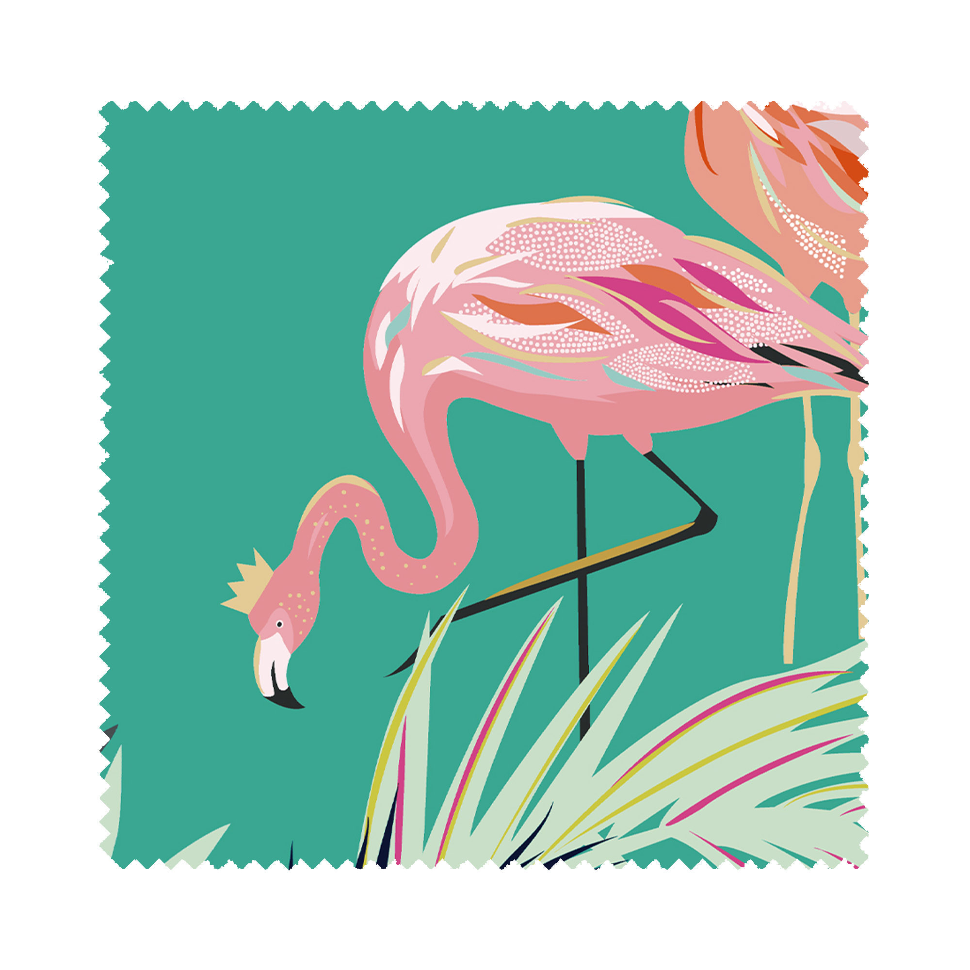TwistFit Sara Miller Flamingo Border Green - Image 7