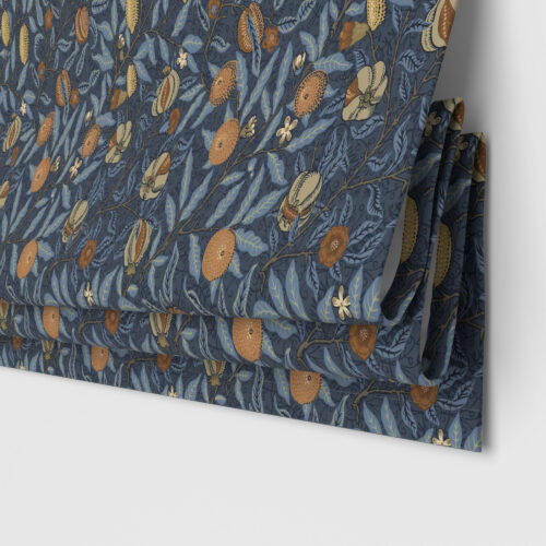 William Morris At Home Fruit Velvet Midnight Motorised
