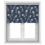 Laura Ashley Hawling Irises Midnight Navy Motorised