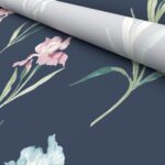 Laura Ashley Hawling Irises Midnight Navy Motorised