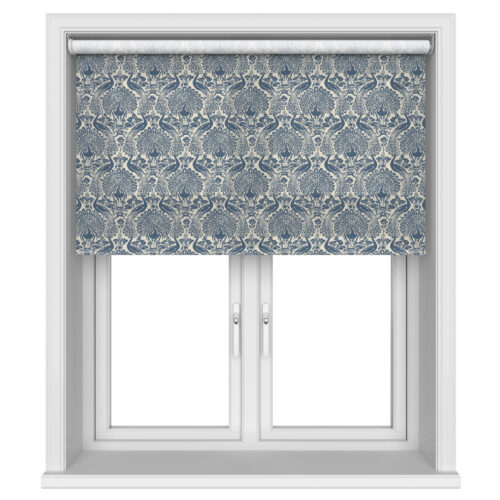 Laura Ashley Peacock Damask Dusky Seaspray Motorised