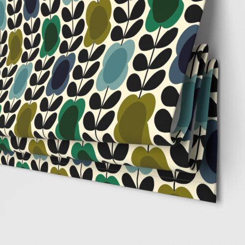 Orla Kiely Spot Flower Stem Blue & Green Motorised