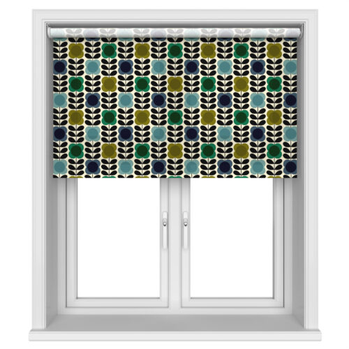 Orla Kiely Spot Flower Stem Blue & Green Motorised