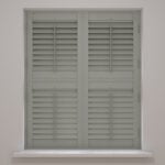 Ash Grey Tier On Tier Plantation Shutters