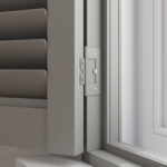 Ash Grey Cafe Style Plantation Shutters