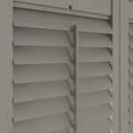 Ash Grey Cafe Style Plantation Shutters