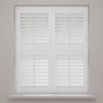 Bright White Tier On Tier Plantation Shutters