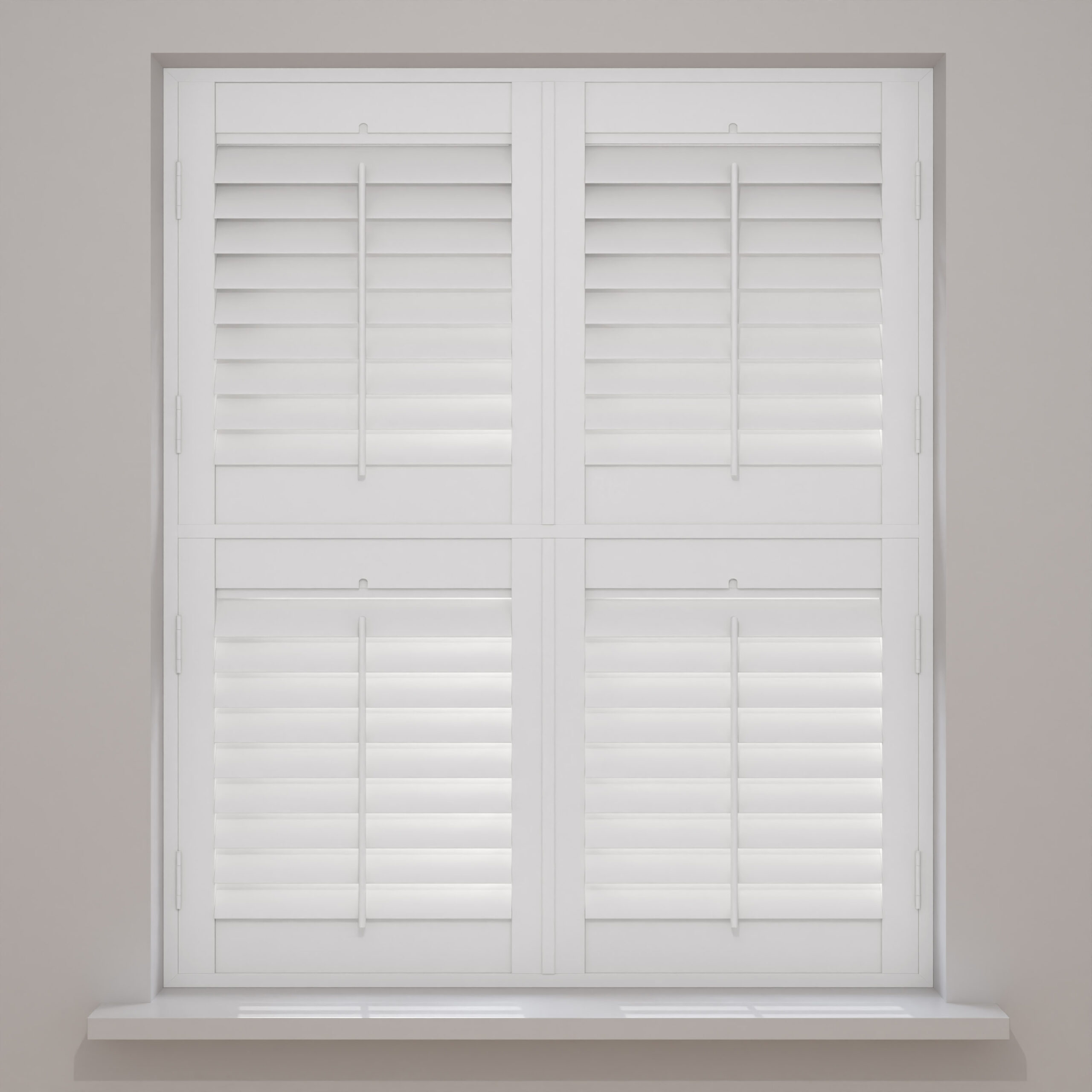 Bright White Tier On Tier Plantation Shutters - Image 2