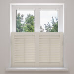 Almond Cream Cafe Style Plantation Shutters
