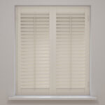 Almond Cream Full Height Plantation Shutters