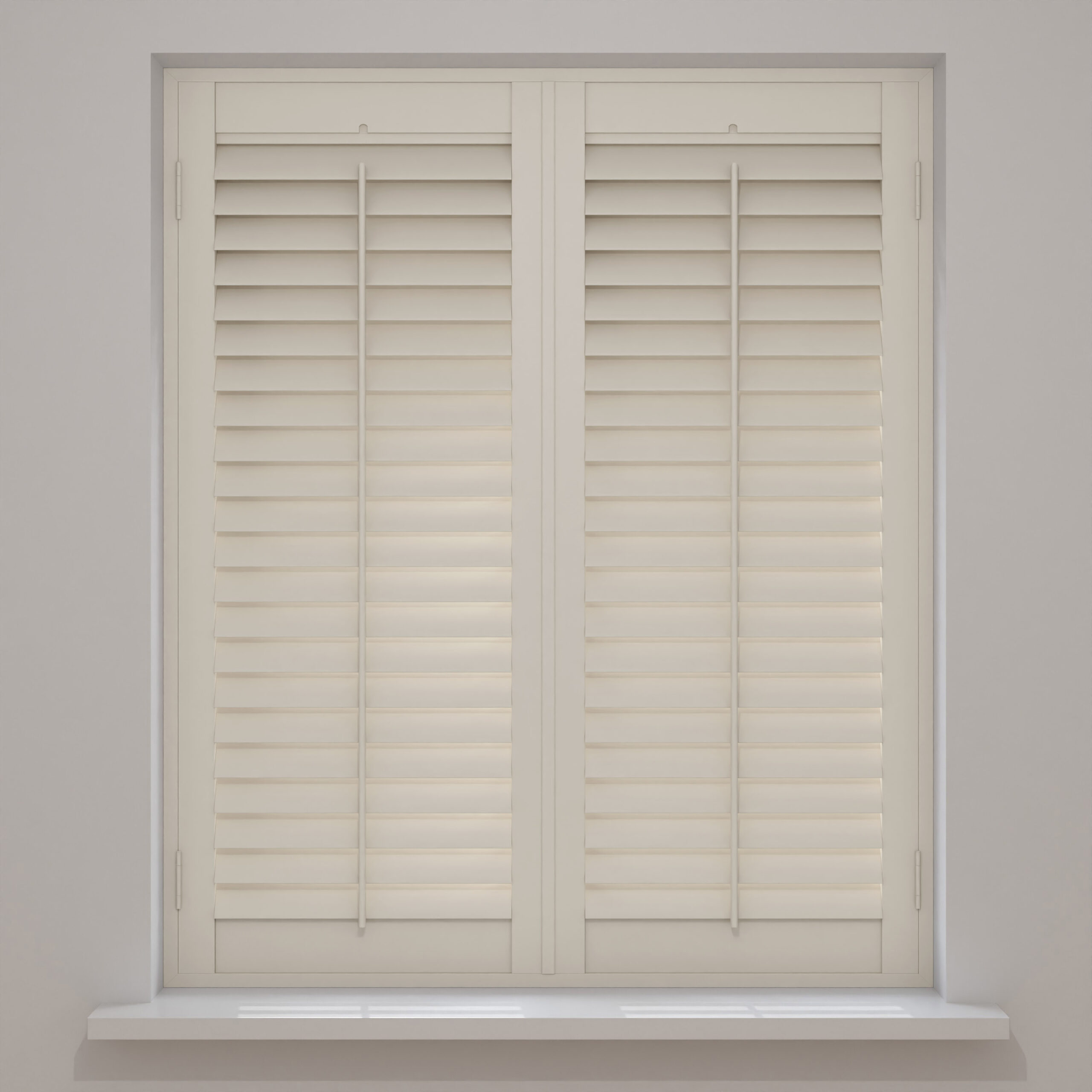 Almond Cream Full Height Plantation Shutters - Image 2