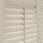 Almond Cream Full Height Plantation Shutters
